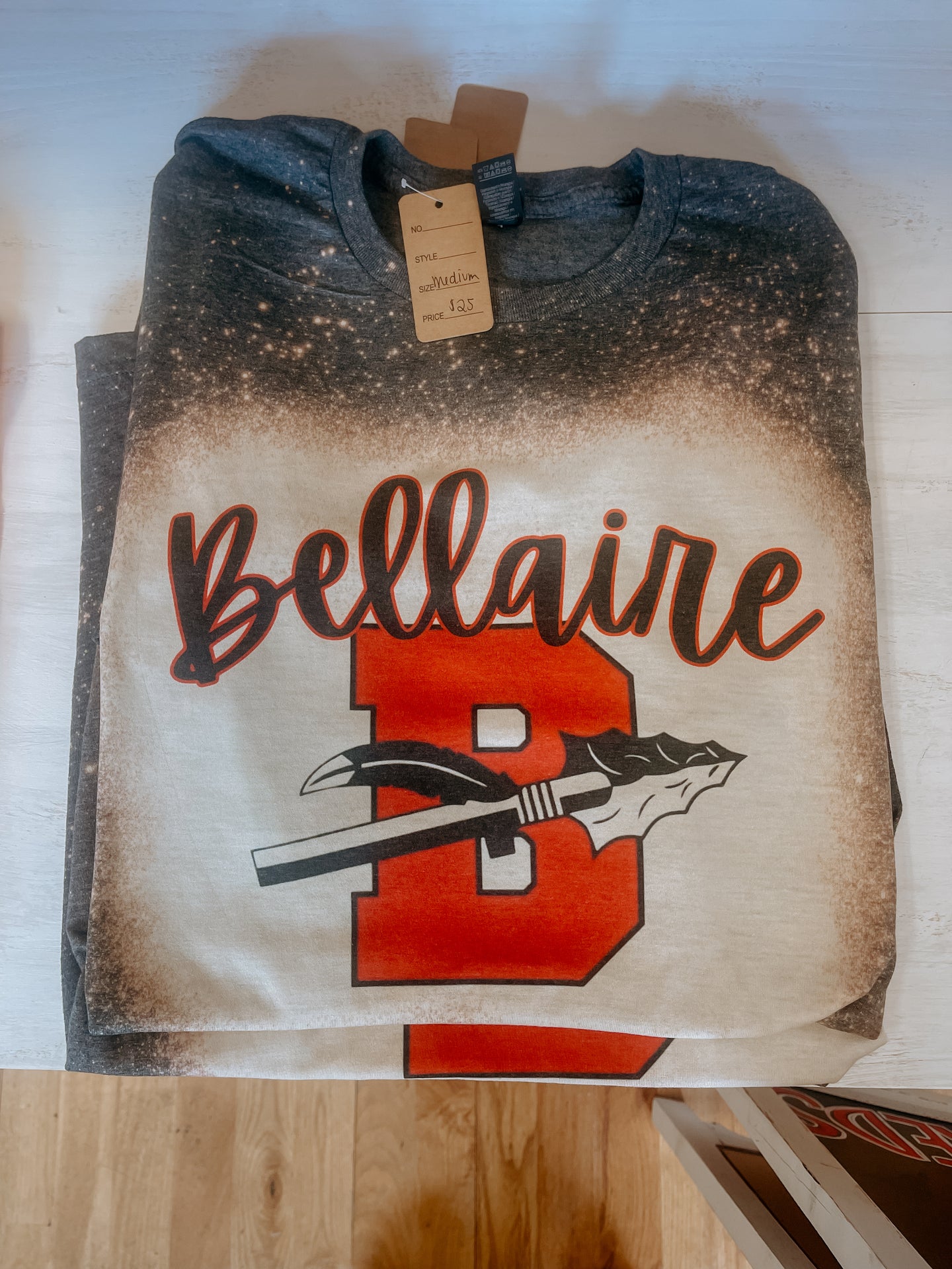 Bellaire B Bleached Tee