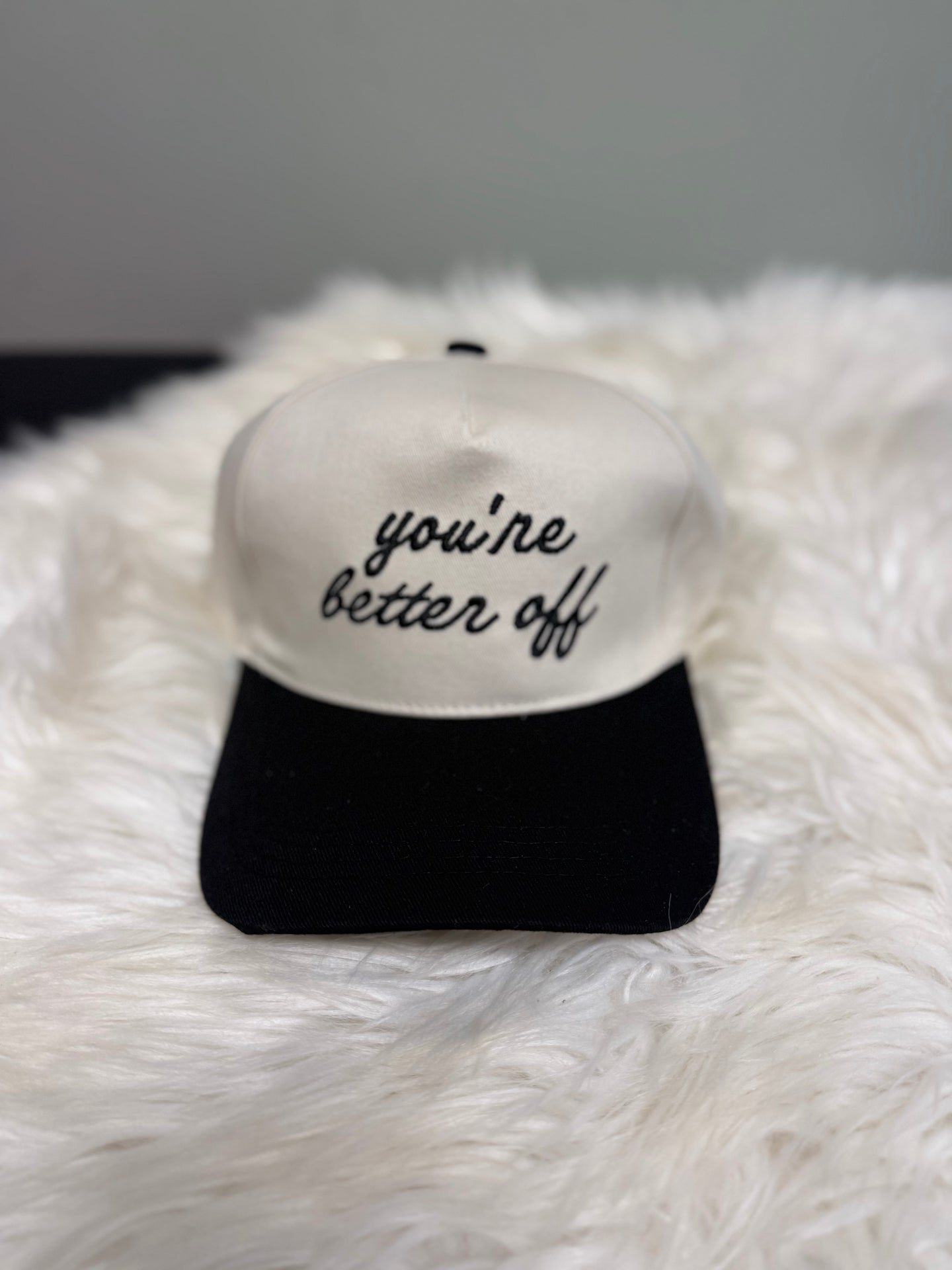 You’re better off embroidered hat