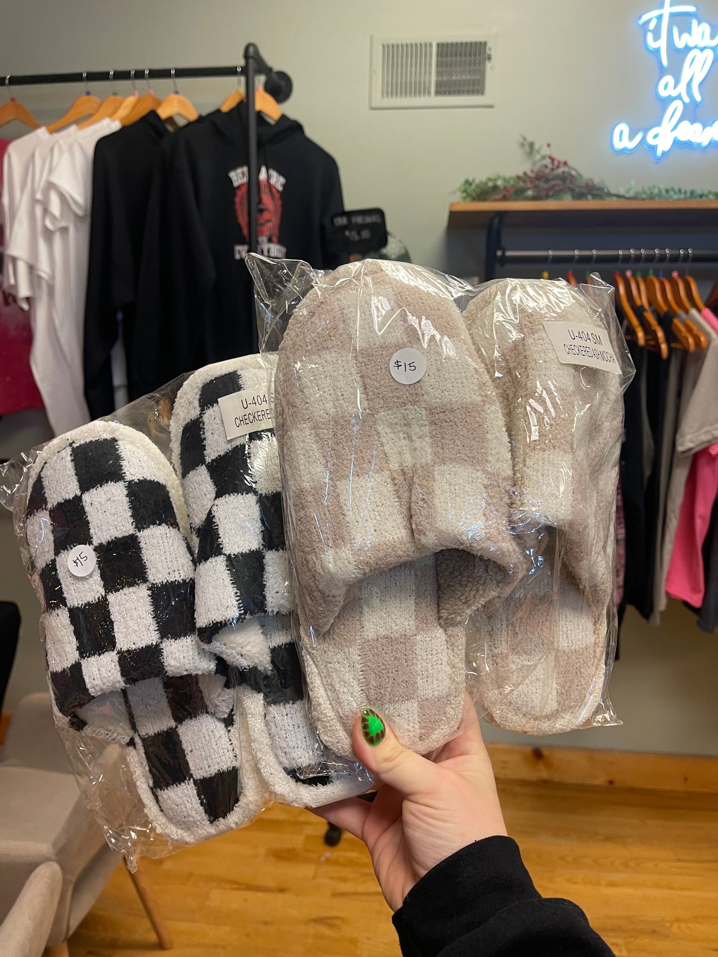 Cozy Checkered Slippers