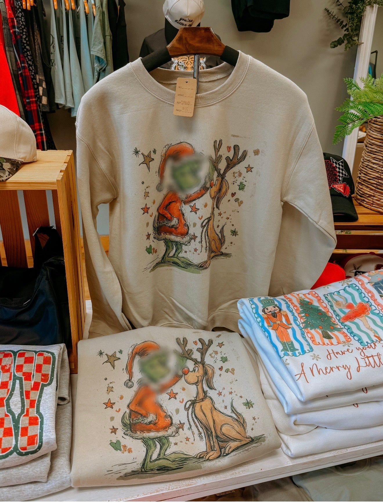 Christmas Characters Crew- Tan