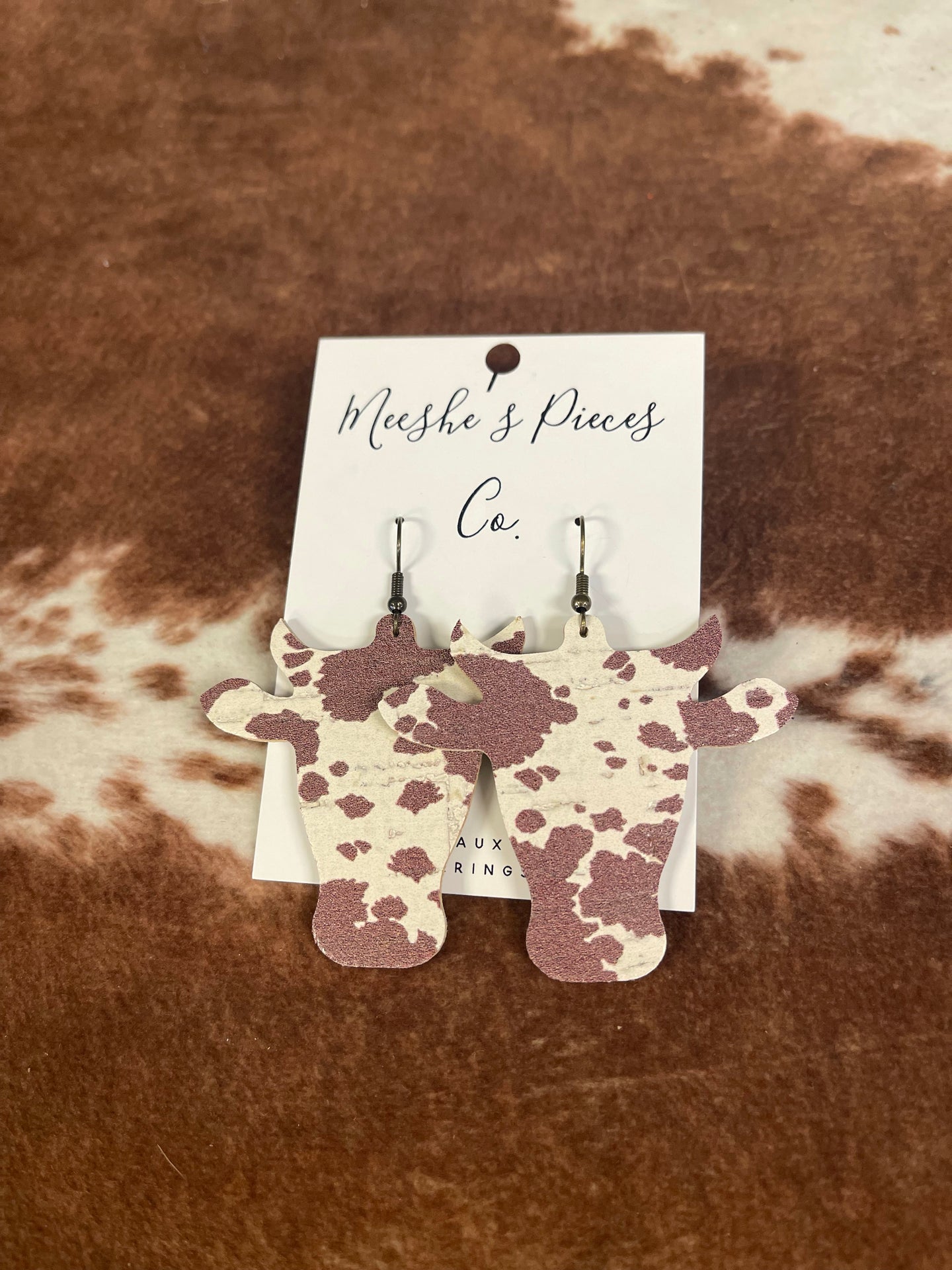 Cowprint Earrings